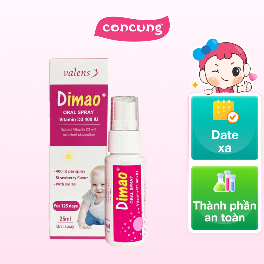 Thực phẩm bảo vệ sức khỏe DIMAO Oral Spray (Vitamin D3 400IU)