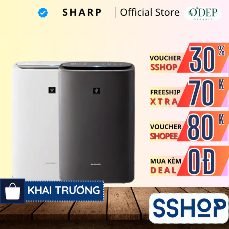 Máy lọc khí và tạo ẩm Sharp KI-N40V-W/H - Hàng chính hãng - Bảo hành 12 tháng - SSHOP SSO