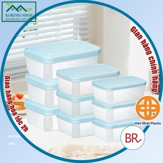  Combo 9 bộ hộp thực phẩm chữ nhật Hokori  MS:6533  Việt Nhật Hộp bảo quản thức ăn đồ đông lạnh an toàn tiện lợi 