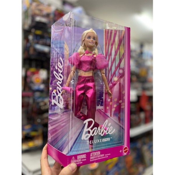 JFP40 Deluxe Style Fashion Doll #5 in Metallic Pink Outfit with Corset Top and Accessories, Blonde c