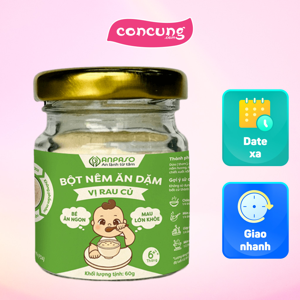 Bột nêm ăn dặm Anpaso vị rau củ hũ 60g