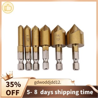 Superior 6 x 5 sáo 90 độ 1 / 4inch lục giác hss bộ mũi khoan chamfer cutter 6-19