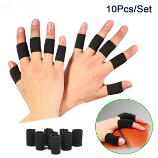 10 chiếc co giãn thể thao ngón tay tay tay hỗ trợ viêm khớp bảo vệ ngón tay bóng rổ ngoài trời bóng chuyền bảo vệ ngón tay