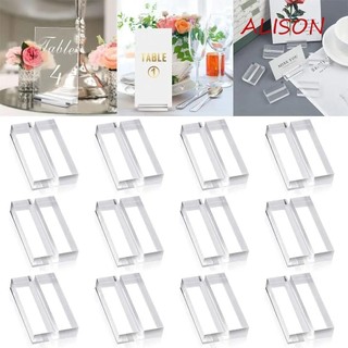 Giá đỡ Acrylic ALISON, Giá đỡ thẻ vị trí trống trong suốt, Dụng cụ trang trí nội thất Giá đỡ số bàn DIY bền bỉ Ghế dự tiệc ăn tối