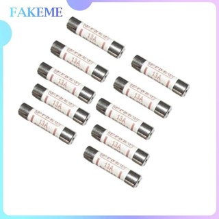 FAKEME 10x Cầu Chì Ống Cầu Chì BS1362 13A 6x25 Điện Văn Phòng Tại Nhà Cắm Điện