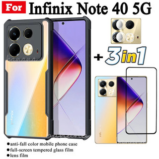 Ốp điện thoại di động chống rơi 3 TRONG 1 infinix Note40 5G cho phim kính cường lực infinix Note 40 + phim ống kính