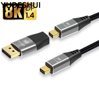 Yashui Mini DP Sang Mini DP Cáp Đầu Nối Laptop Nam Đến Nam Với Mini DP Sang DP Adapter 8K @ 60Hz