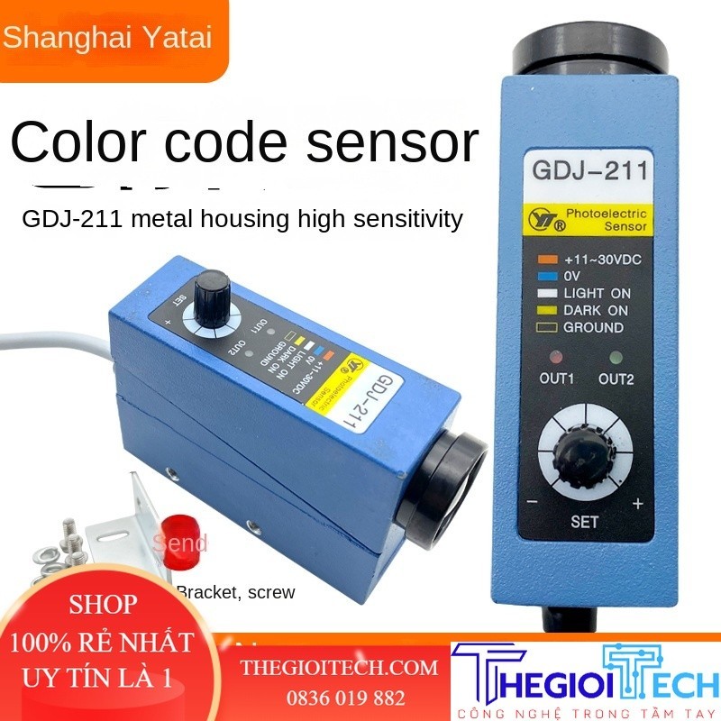 Cảm biến đánh dấu màu AISET Yatai Mắt quang GDJ-612 GDJ211BG - GDJ-713
