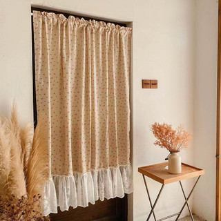 Rèm cửa chery phối voan dây chân, phong cách nhẹ nhàng, decor cửa phòng, cửa sổ homestay, rèm cửa xinh xắn