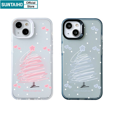 Suntaiho Vỏ Đẹp Họa Tiết Cây Trong Suốt Mờ Dành Cho Iphone 15 14 12 13 11 Pro Max IP 7 8 Plus Iphon X Xs XR Xs Max TPU Silicone Mềm Cao Cấp Chống Sốc Ốp điện thoại