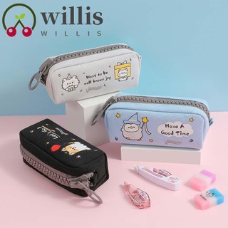 Willis Phim Hoạt Hình Túi Đựng Bút, Văn Phòng Phẩm Bảo Quản Động Vật Hoạt Hình Canvas Hộp Đựng Bút Chì, Chó Dễ Thương Mèo Chim Cánh Cụt Hoạt Hình Dây Kéo Túi Đựng Bút Chì Trẻ Em Trẻ Em