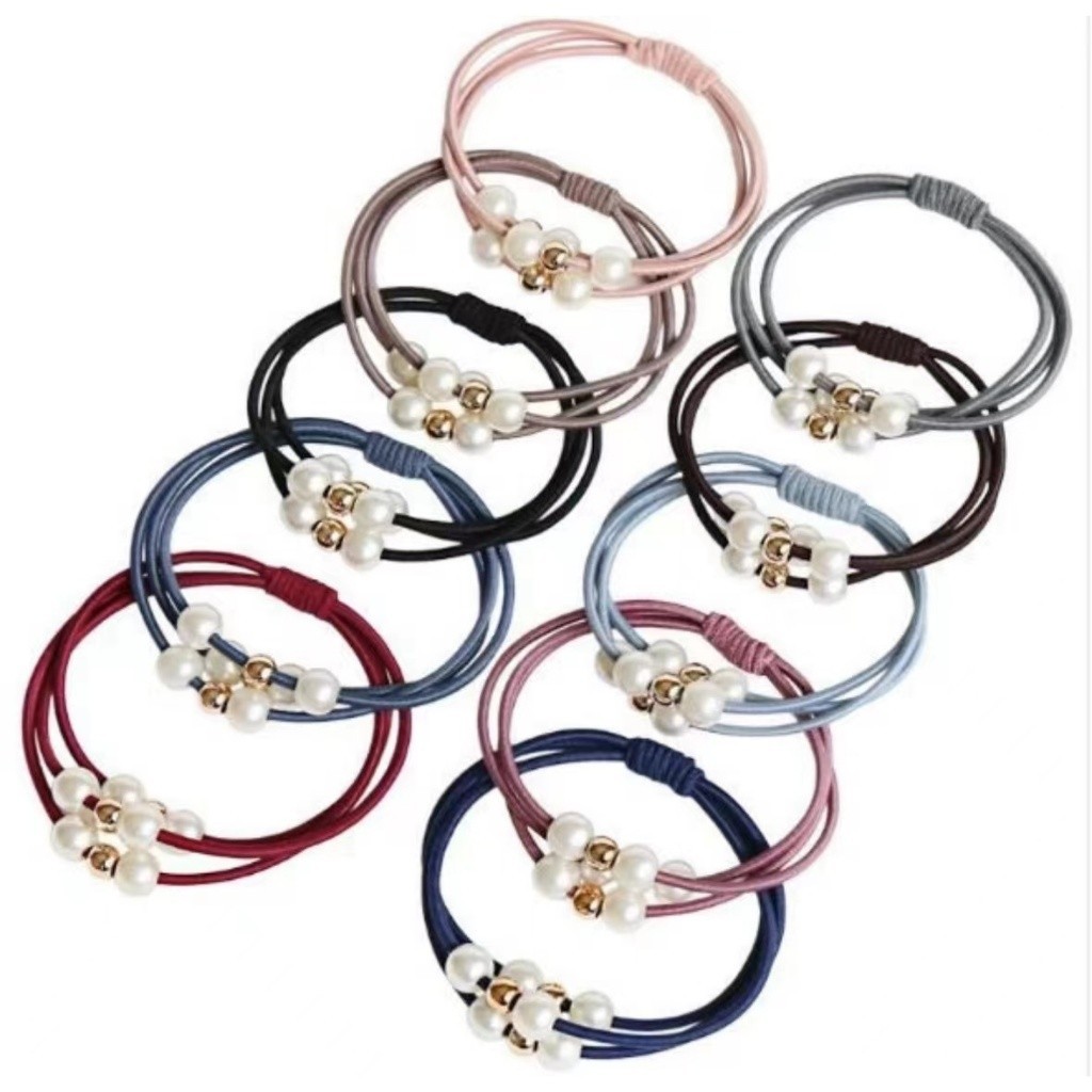 [HONEY] 1k Dây Cột Tóc Đính Hạt Ngọc Siêu Xinh 1k siêu rẻ