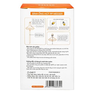 Bình sữa ống hút PP Wesser 260ml
