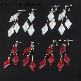 Bông tai Acrylic mặt dạng hình học hóa trang nhân vật hoạt hình nhiều màu sắc thời trang Earrings