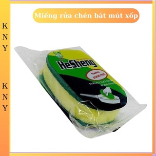 Miếng rửa chén bát mút xốp 3M - Miếng bọt biển - Miếng chà về sinh HeSheng KNY