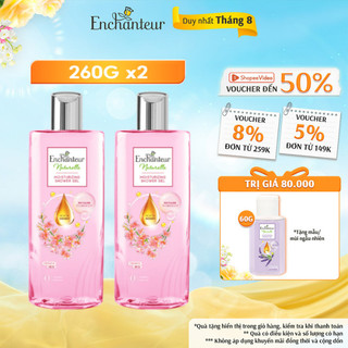 Bộ 2 Sữa tắm dưỡng da thiên nhiên Enchanteur Naturelle hương hoa Iris 260gr/Chai