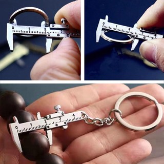 Di Động Mini Hợp Kim Kẽm Vernier Caliper Thước Không Gỉ 5.2cm Trượt Đo S8z3