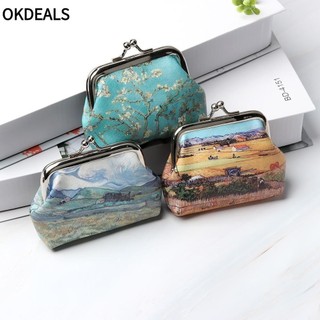 Ví nữ mini in hình ảnh dạng tranh vẽ vintage