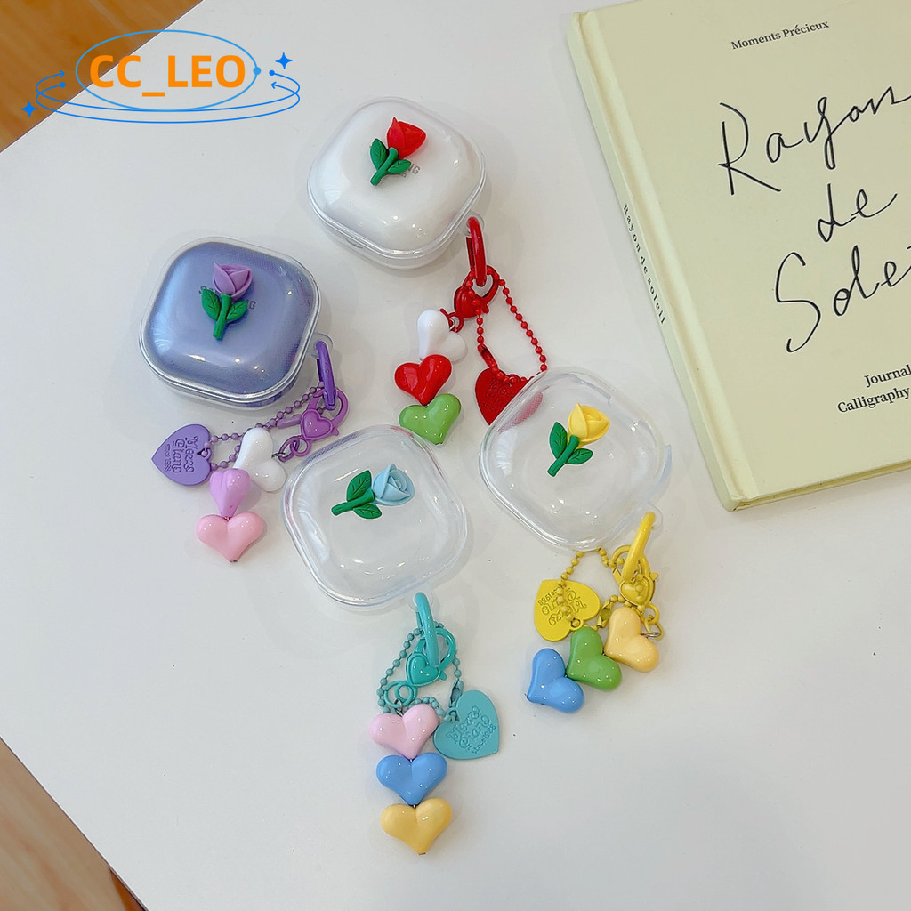 for Anker Soundcore R50i NC Case Cute Flower Keychain Pendant Suitable for Anker Soundcore P30i Clea