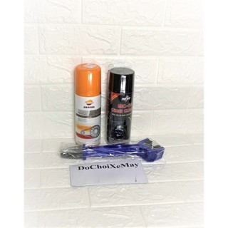 Combo Xịt Sên Repsol 400ml , rửa sên Thunder Chain Cleaner MC-40 chính hãng tặng kèm bàn chải 3D. DoChoiXeMay