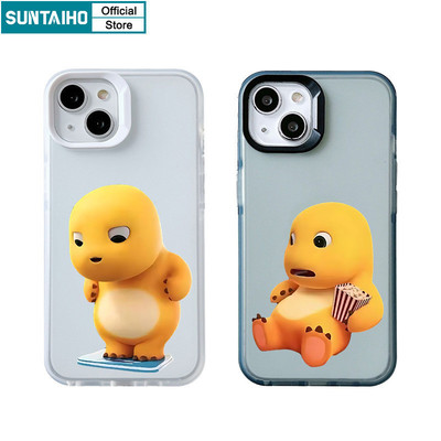 Suntaiho Vỏ Độc Đáo Trọng Lượng Họa Tiết Rồng Trong Suốt Mờ Dành Cho Iphone 15 14 12 13 11 Pro Max IP 7 8 Plus Iphon X Xs XR Xs Max TPU Silicone Mềm Cao Cấp Chống Sốc Ốp điện thoại