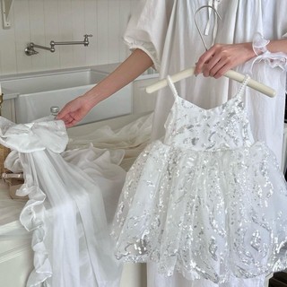 V610 - Váy Lolita Công Chúa Thiên Nga Trắng Cao Cấp (váy + cài đầu + vòng cổ)