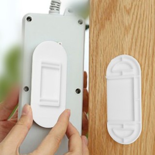 【FEELING 】Wall-Mount Holder Power Strip Holder Fixator Socket Cable Fixer Rack Spacesaving