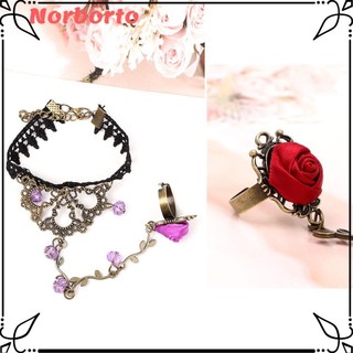 Vòng tay NORBORTO Vòng ren thời trang Gothic Halloween