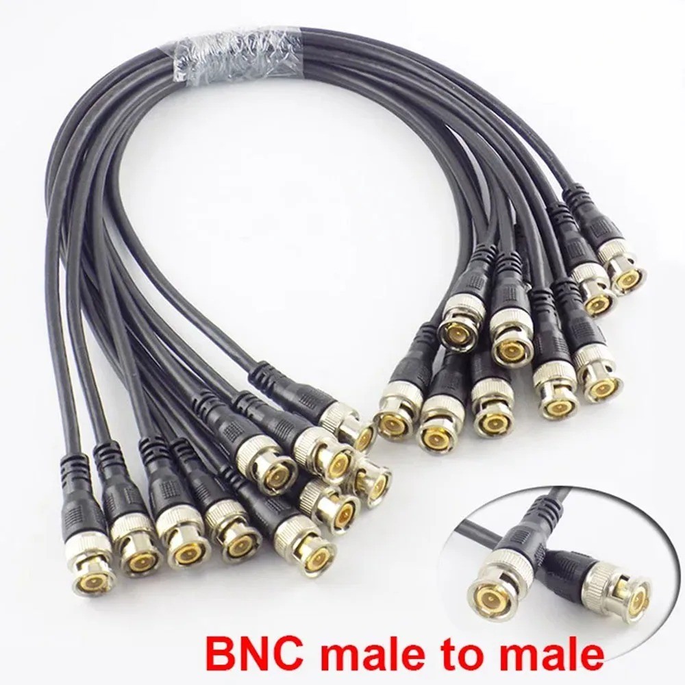 0.5m / 1M / 2M / 3M BNC Nam Sang BNC Nam Dây Cáp Cho BNC Adapter Nhà Nối Dài Kết Nối Adapter Dây Cho