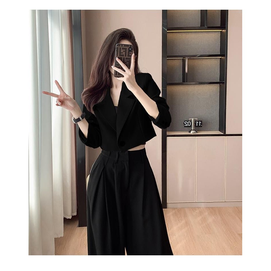 Áo blazer áo vest croptop dáng ngắn dài tay cho nữ phong cách cá tính Quảng Châu ÁO COPTOP | BigBuy360 - bigbuy360.vn