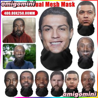 Ronaldo mask Thú vị 3D in hình liền mạch Ronaldo Kanye Mask Hat Cosplay Mặt nạ
