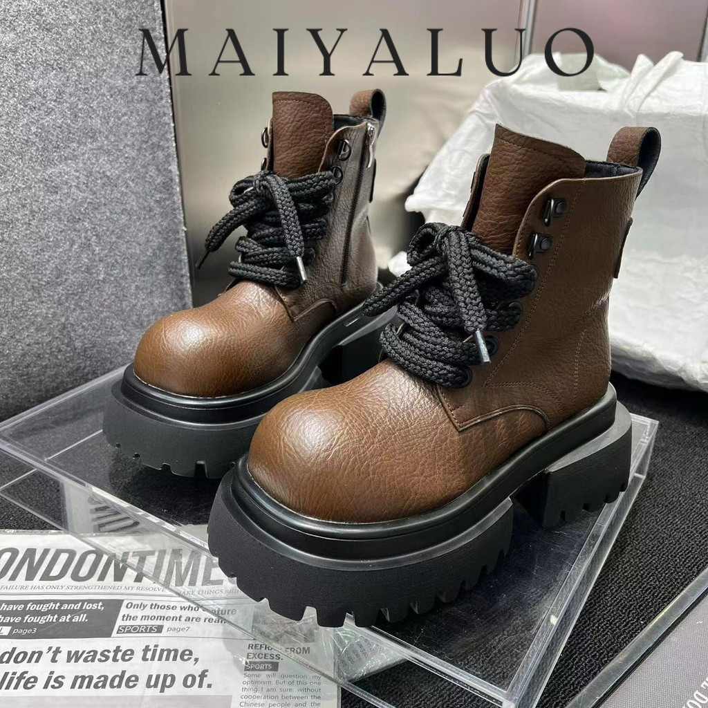 MAIYALUO giày nữ boot nữ bột Thời trang trăm mốt Lót êm ái Tự tin Độc đáo Đế chống sốc FSX2491FMX