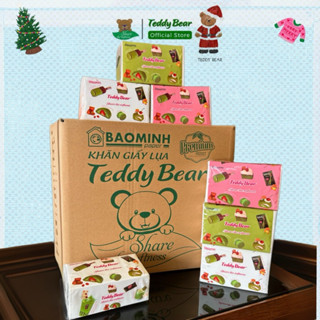  Giấy Ăn 4 Lớp 8D Lụa Bồng Bềnh TEDDY BEAR Essential Softness Khăn Giấy Rút Lụa Trắng,Dai Dày Mềm Mịn 