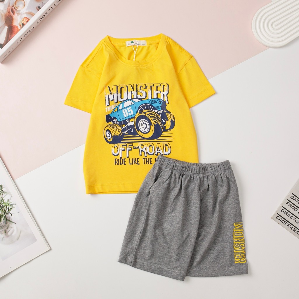 Quần áo bé trai LITIBABY ngắn tay 2 chiều size 1/7 (lô 2)