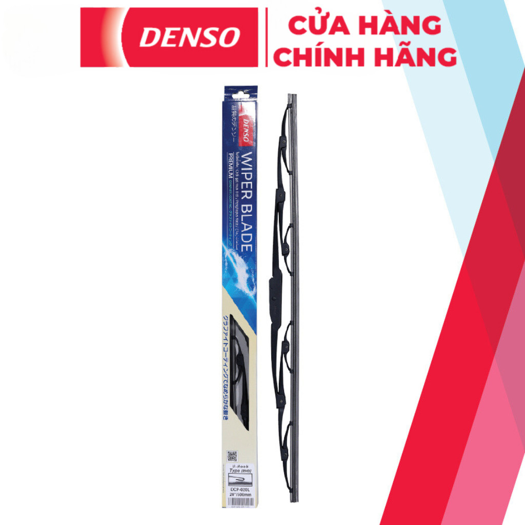 Gạt Mưa Ô Tô Xương Sắt Cao Cấp DENSO DCP Phủ Graphite Giảm Ồn, Dùng Cho Xe Toyota, Hyundai, Honda, KIA