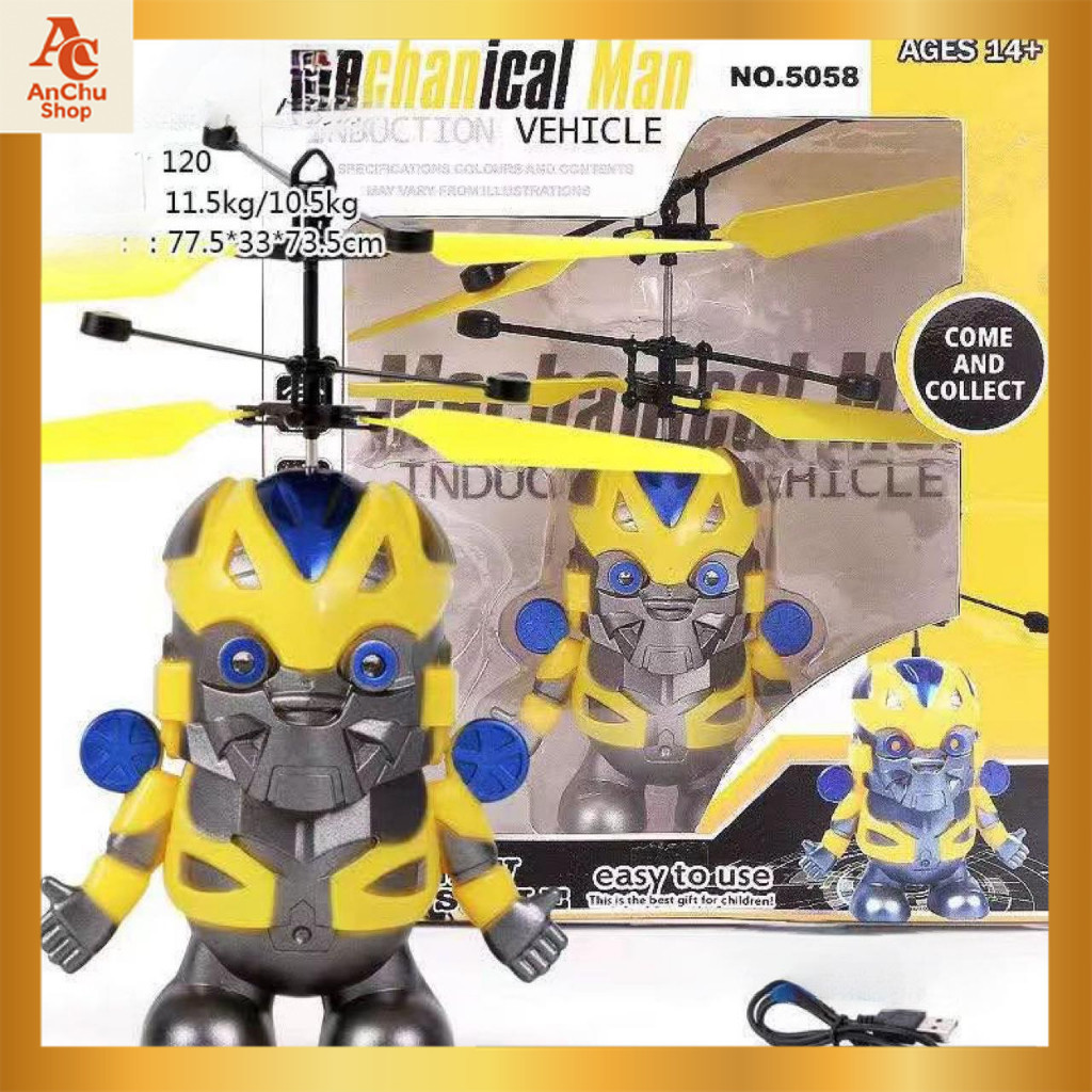 Máy bay cảm ứng - Mô hình minion, Doremon bay cảm ứng tay, máy bay đồ chơi trẻ em