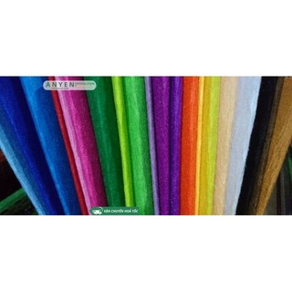 Vải dạ màu ( vải nỉ cứng)khổ 45*45 cm