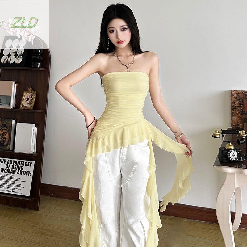 Áo lưới retro nữ mùa hè, style y2k ngọt ngào