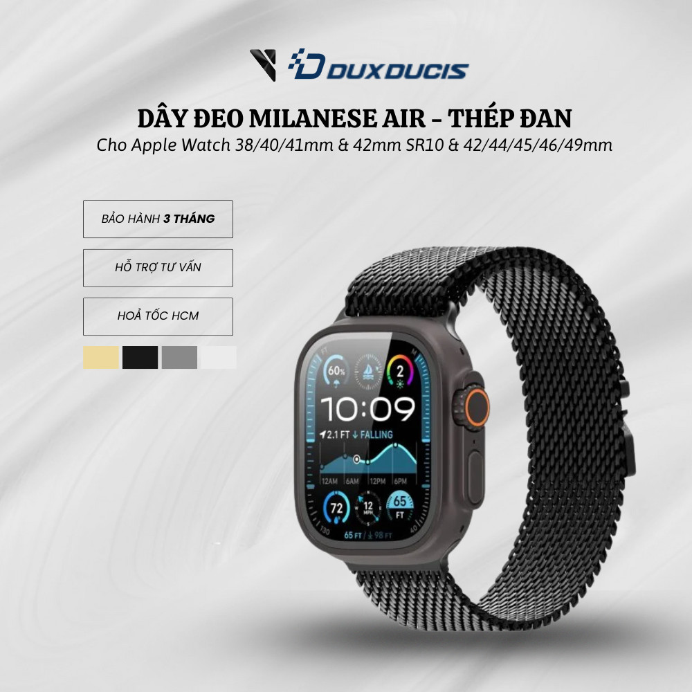 Dây Đeo Milanese Air Cho Apple Watch Size 38/40/41mm & 42/44/45/46/49mm
