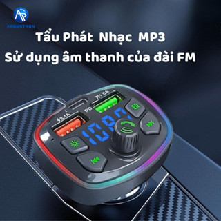  Tẩu sạc  3 cổng Ô tô hỗ trợ phát nhạc MP3 qua Bluetooth Không Dây . Dùng cho Ô tô Phụ Kiện 