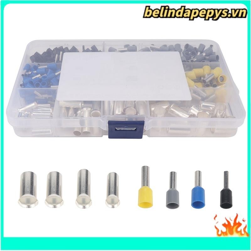 [Mới] 390 Cái AWG (2 4 6 8 10 12 14 16) Bộ dụng cụ dây Ferrules Crimp Terminal Connector Tay áo Crim