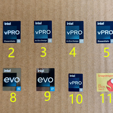 2025 Nhãn Dán Chính Hãng Thế Hệ Thứ 12 I5 I7 I9 VPRO EVO Notebook Nhãn Để Bàn CPU Sticker