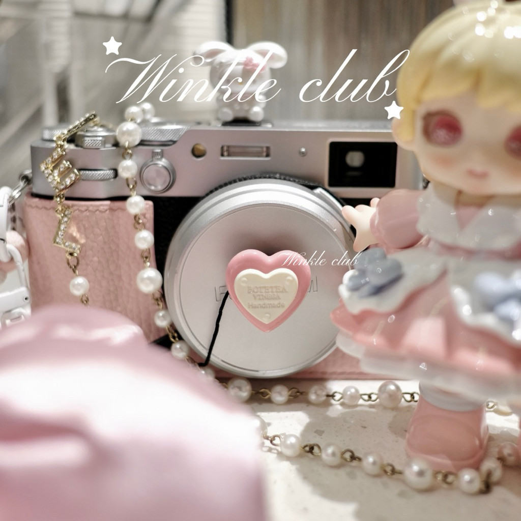   HN- SẴN  Phụ kiện máy ảnh | Dây giữ nắp máy ảnh kèm charm trang trí cho lens máy ảnh vòng silicon cho camera FujiFilm 