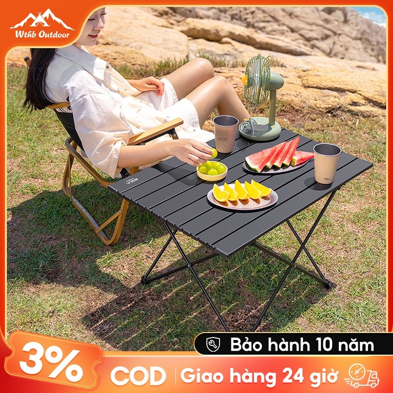 bàn gấp gọn camping,dã ngoại cắm trại ngoài trời ,bàn xếp gấp gọn du lịch bằng hợp kim cacbon sơn tĩnh điện