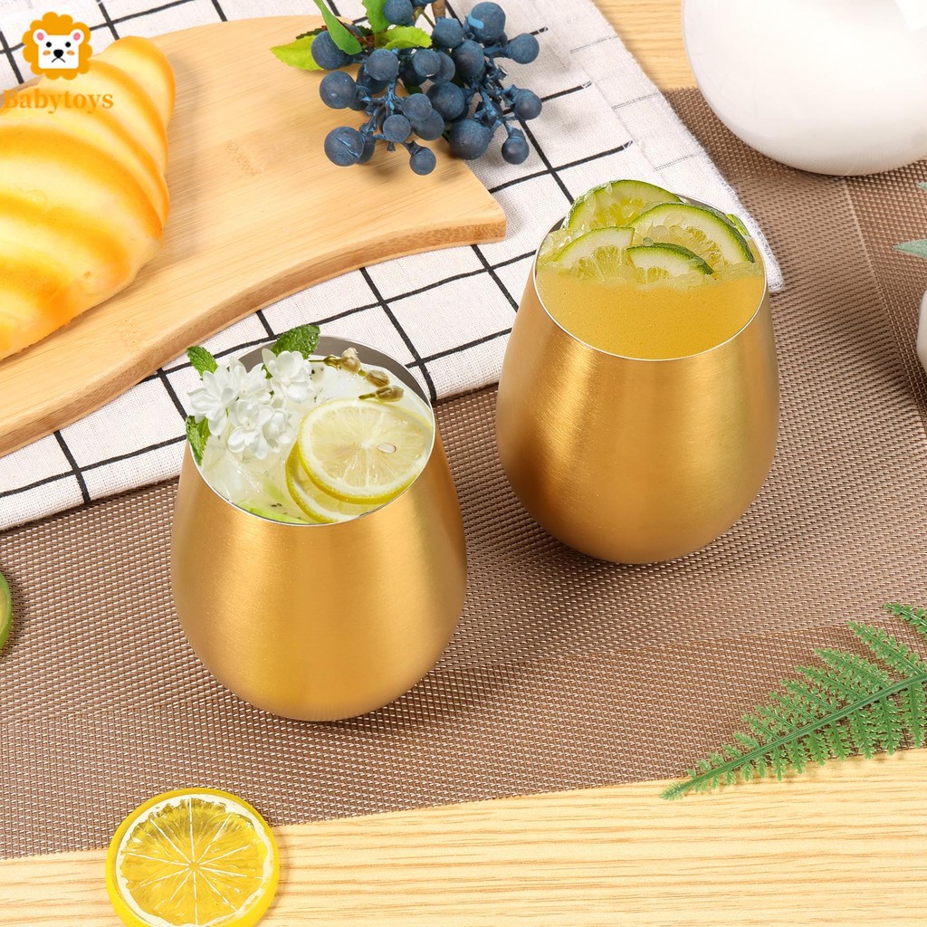 2 Chiếc Thép Không Gỉ Rượu Ly Miệng Rộng Bia Ly Dung Tích Lớn Bia Cho Cắm Trại SHOPSKC8605