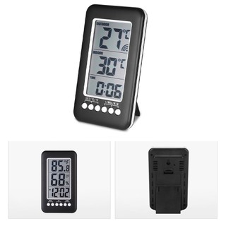 Thermometer Indoor Outdoor Temperature Meter Thermometer Clock Transmitter[SECL]