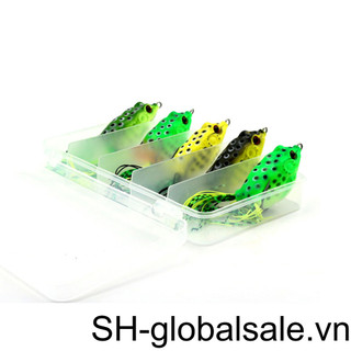 Diy Mô Phỏng Ếch Bass Cá Hồi Hộp Nhân Tạo Minnow Mồi Câu Cá Có Móc Mồi Bộ Giải Quyết Cá Nước Mặn