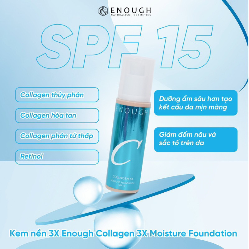 KEM NỀN 3X ENOUGH COLLAGEN                  100ML 3X MOISTURE FOUNDATION