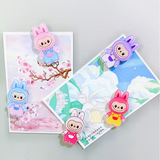 Hoạt hình dễ thương labubububu nhãn dán tủ lạnh nam châm trang trí tủ lạnh nam châm dễ thương tủ lạnh nam châm