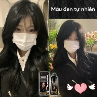 Thuốc nhuộm đen Nhuộm tóc đen Nhuộm thảo dược Nhuộm tóc màu đen tuyền Gội nâu đen Chăm sóc tóc nhuộm Che tóc trắng